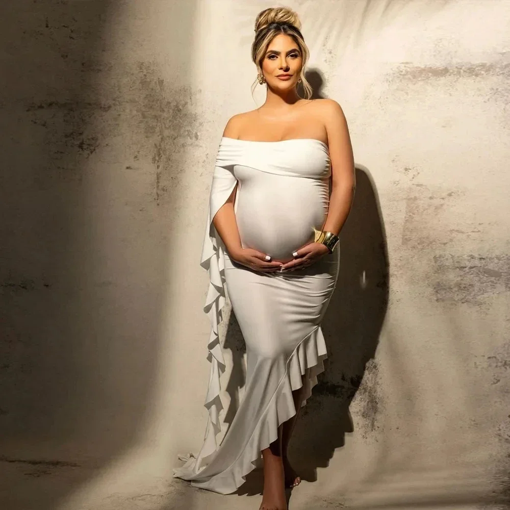 Sexy Off Shoulder Ruffles Maternity Photography Prop Dress Photo Shooting Pregnant Women Skinny Dress For Pregnancy Evening Gown
Sexy Off Shoulder Ruffles Maternity Photography Prop Dress Photo Shooting Pregnant Women Skinny Dress For Pregnancy Evening Gown