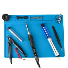 JCD ESD Heat Insulation Soldering Working Mat Silicone insulation pad High temperature resistance welder Working Mat have magnet JCD ESD Heat Insulation Soldering Working Mat Silicone insulation pad High temperature resistance welder Working Mat have magnet