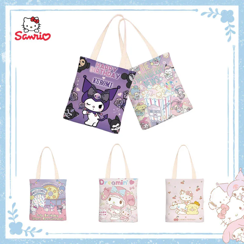 Kawaii Sanrio Kuromi Cinnamoroll Hello Kitty мультфильм шоппинг для студентов портативная Холщовая Сумка на одно плечо Портативные спасательные принадлежности
Kawaii Sanrio Kuromi Cinnamoroll Hello Kitty мультфильм шоппинг для студентов портативная Холщовая Сумка на одно плечо Портативные спасательные принадлежности