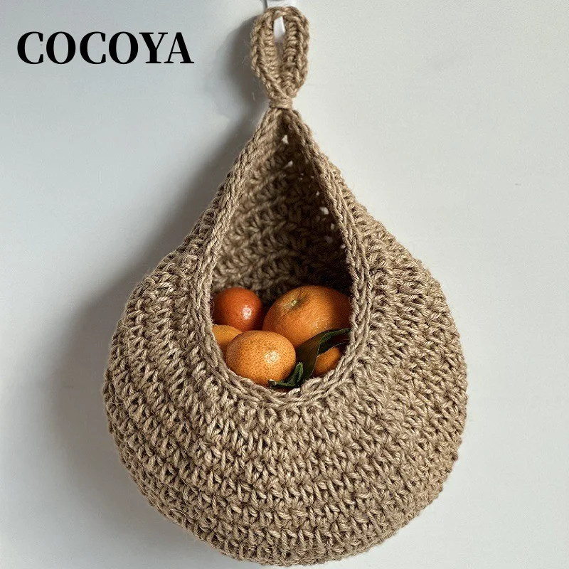 Hanging Wall Storage Basket for Kitchen Items, Handmade Woven Vegetable Fruit Baskets, Hemp Rope Basket Bag Home Organization
Hanging Wall Storage Basket for Kitchen Items, Handmade Woven Vegetable Fruit Baskets, Hemp Rope Basket Bag Home Organization