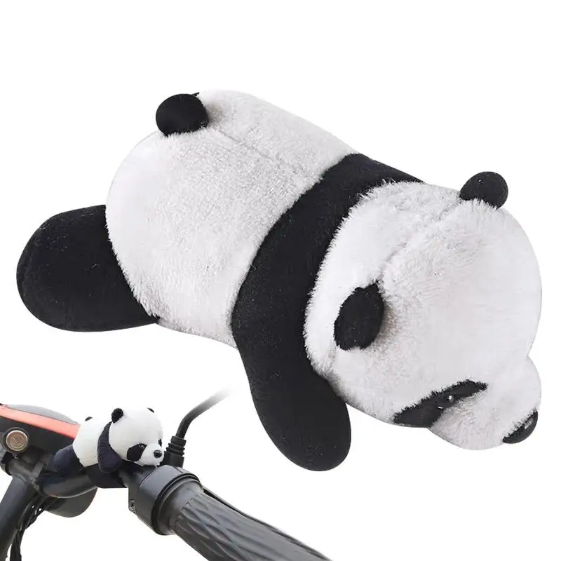 

Stuffed Panda Bear Cute Small Bike Panda Ornaments Hangable Decorative Panda Pendants Soft Adorable For Mountain Bike Scooter