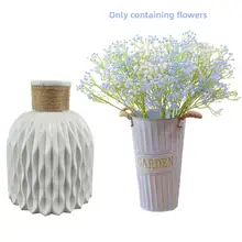 Plastic Vase Ornaments Photo Studio Simple Flowerpot Hemp Rope Artificial Flowers Simulation Decoration Wedding Silk Flowers