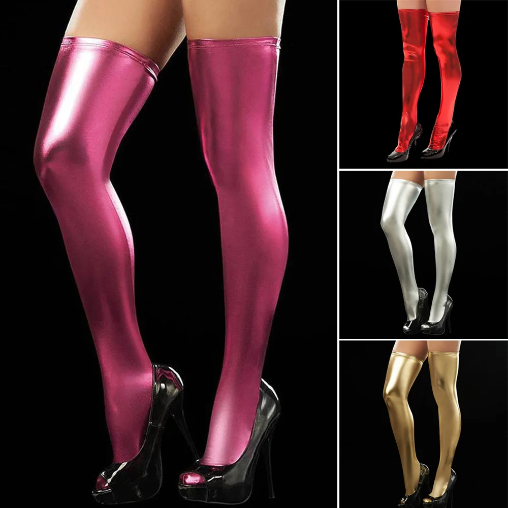 Women Leggings Thigh High Stockings PU Leather Wetlook Clubwear Sexy Socks Oil Shiny Sexy Stockings Erotic High Socks
Women Leggings Thigh High Stockings PU Leather Wetlook Clubwear Sexy Socks Oil Shiny Sexy Stockings Erotic High Socks