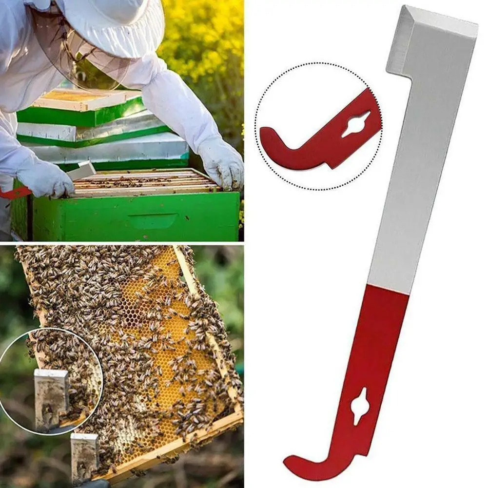 

Stainless Bee Hive Tool Frame Lifter J Shape Hook Red 27cm Cut Honey Knife Beehive Scraper Beekeeping Tools Beekeeper Supplies