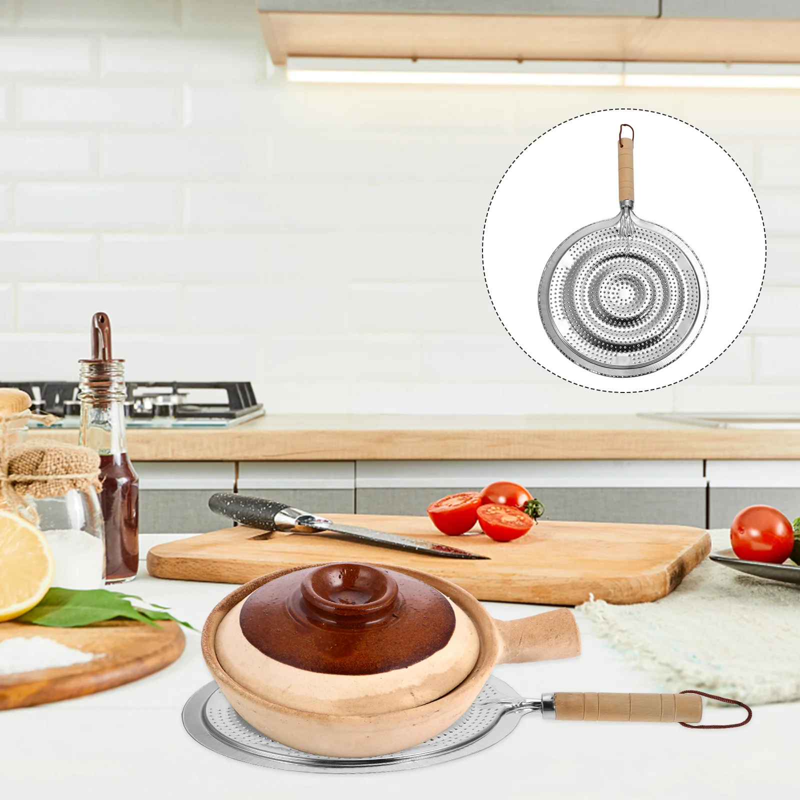 Metal Cook Ring Wooden Handle Household Supply Kitchen Utensils Heat Diffuser Stove Pan For Gas/Electric/Induction Cooker
Metal Cook Ring Wooden Handle Household Supply Kitchen Utensils Heat Diffuser Stove Pan For Gas/Electric/Induction Cooker
