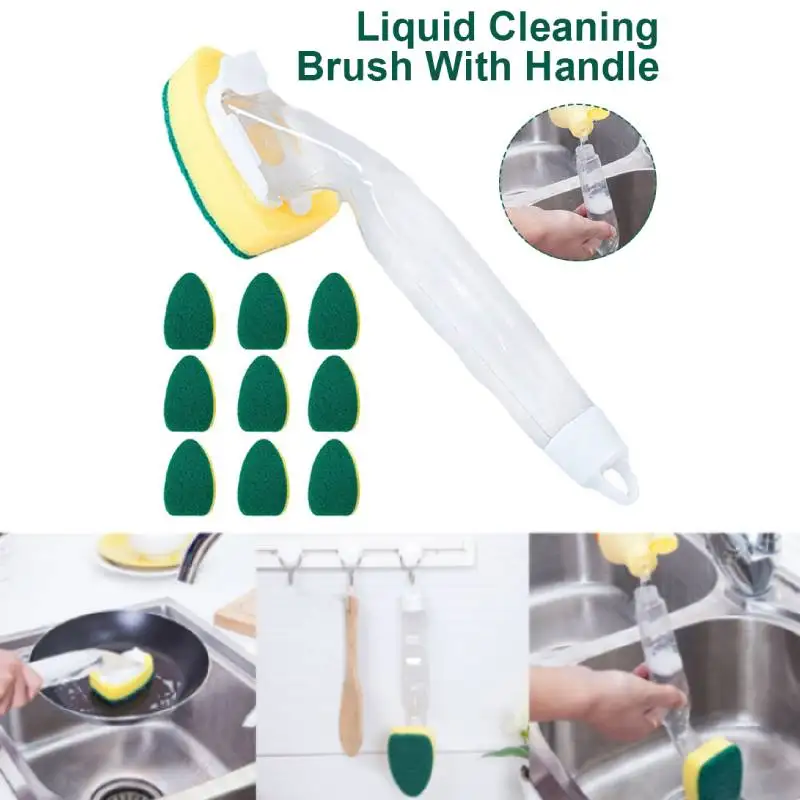 Dish Washing Brush Set Soap Dispenser Dish Cleaning Tool Long Handle Refillable Cleaning Sponge Brush Kitchen Cleaning Tools
Dish Washing Brush Set Soap Dispenser Dish Cleaning Tool Long Handle Refillable Cleaning Sponge Brush Kitchen Cleaning Tools