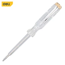 Deli Test Voltage AC 100-500V AS Handle Digital Induced Electric Tester Screwdriver Probe Voltage Tester Detector Tools