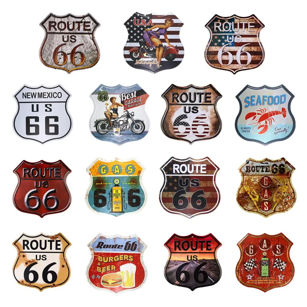 US Route 66 Irregular Shield Metal Tin Sign Vintage Bar Motor Club Cafe Garage Pin Up Signs Wall Craft Decor Retro Metal Plaques
US Route 66 Irregular Shield Metal Tin Sign Vintage Bar Motor Club Cafe Garage Pin Up Signs Wall Craft Decor Retro Metal Plaques