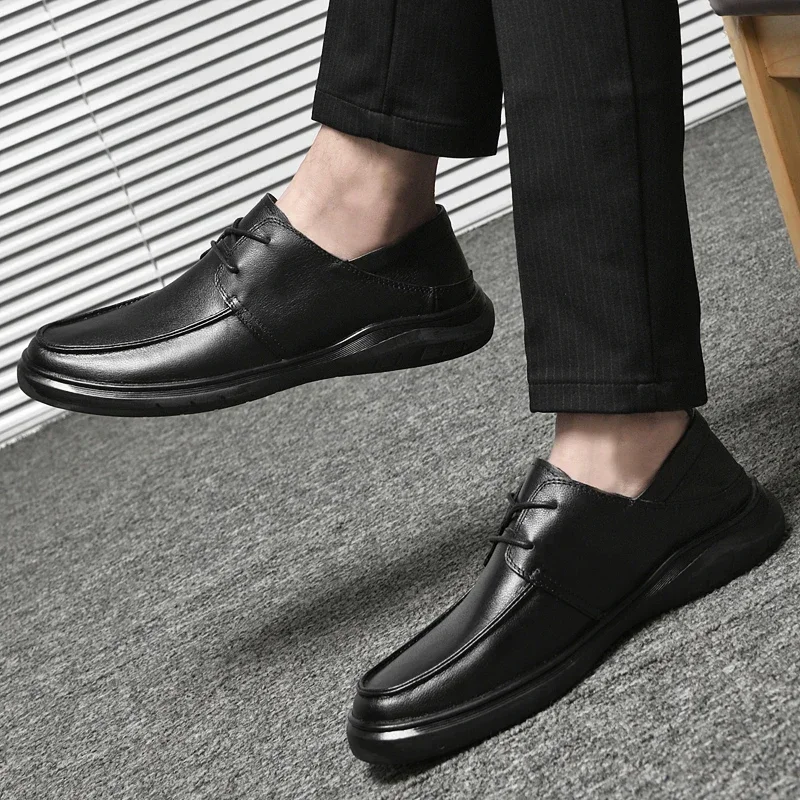 Shoes for Men 2023 High Quality Lace Up Leather Casual Shoes Autumn Round Toe Solid Platform Increase Height Business Shoes
Shoes for Men 2023 High Quality Lace Up Leather Casual Shoes Autumn Round Toe Solid Platform Increase Height Business Shoes