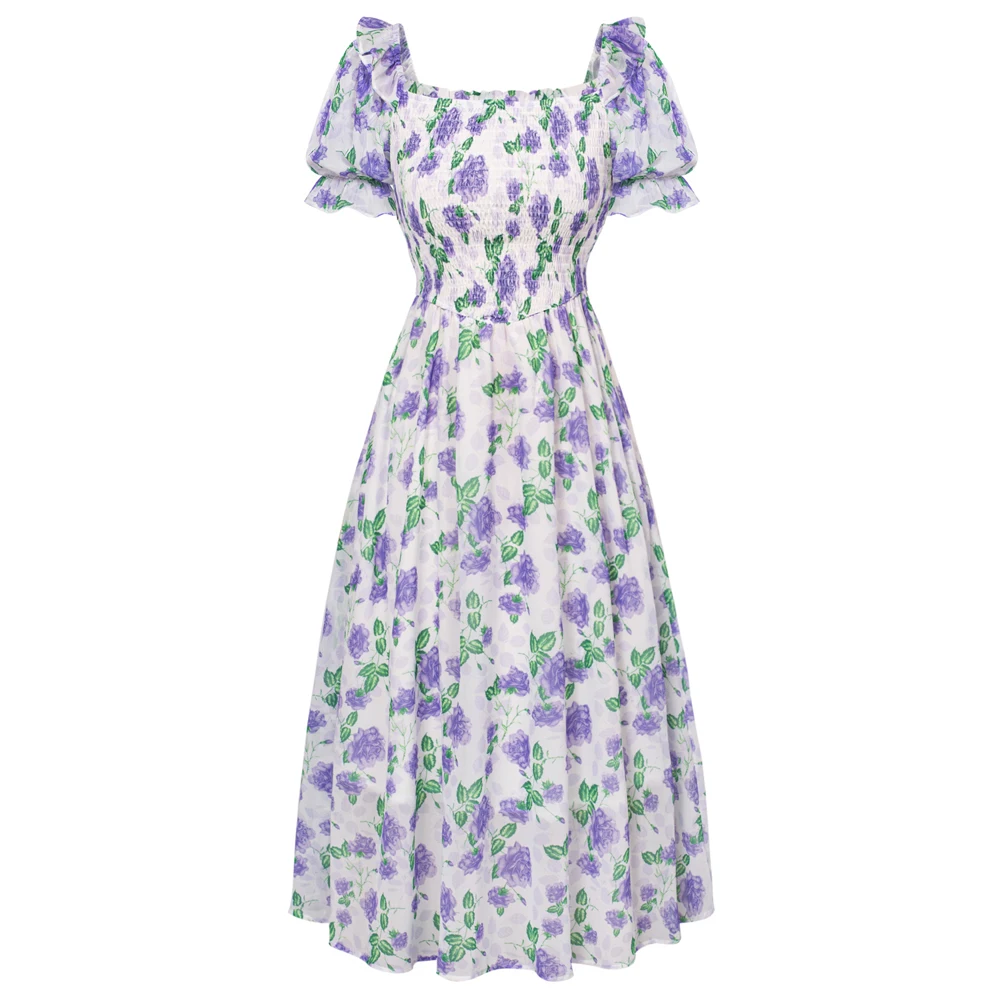 SD Women Renaissance Chiffon Dress Lolita Short Sleeve Square Neck Midi A-Line Casual Temperament Lady Elegant Fashion Dress
SD Women Renaissance Chiffon Dress Lolita Short Sleeve Square Neck Midi A-Line Casual Temperament Lady Elegant Fashion Dress