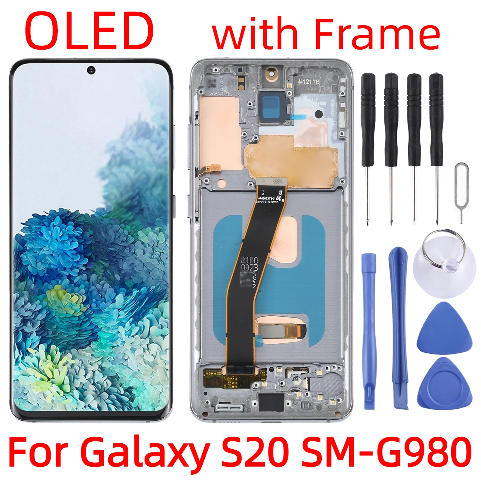 OLED LCD Screen For Samsung Galaxy S20 SM-G980 Digitizer Full Assembly with Frame
OLED LCD Screen For Samsung Galaxy S20 SM-G980 Digitizer Full Assembly with Frame