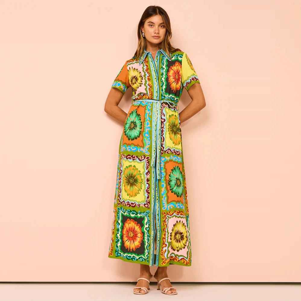 Женское Повседневное платье свободного кроя, с коротким рукавом и поясом, кардиган с цветочным принтом
Женское Повседневное платье свободного кроя, с коротким рукавом и поясом, кардиган с цветочным принтом