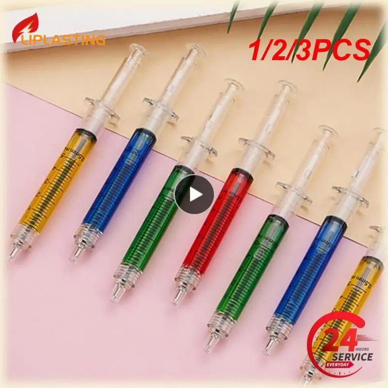 

1/2/3PCS Injection Shape Ballpen Nurse Needle Ball Point Pen Office School Stationery Pen Syringe Needle Ballpoint Pen