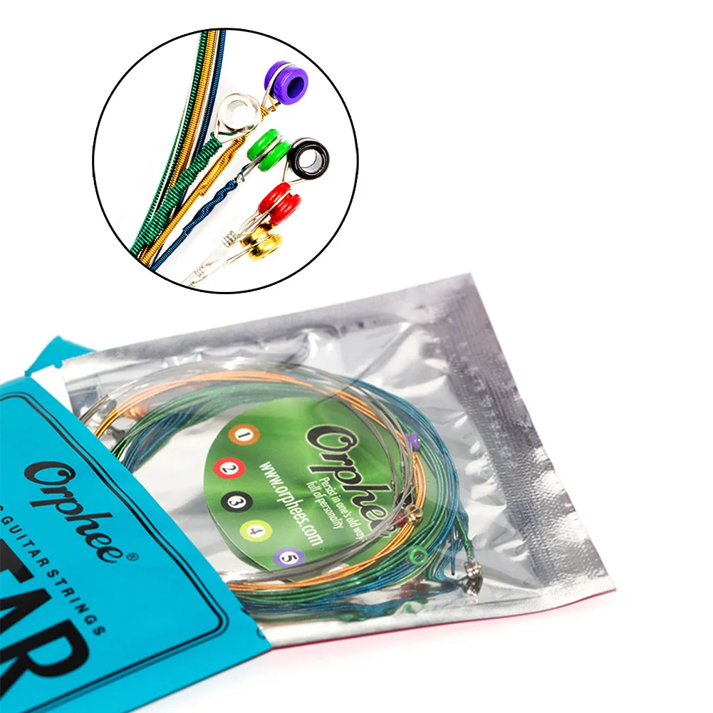 Orphee Colourful Electric Guitar Strings Light 009-042 High-carbon Steel Hexagonal Alloy Guitar Parts For Primary Guitar Players
Orphee Colourful Electric Guitar Strings Light 009-042 High-carbon Steel Hexagonal Alloy Guitar Parts For Primary Guitar Players