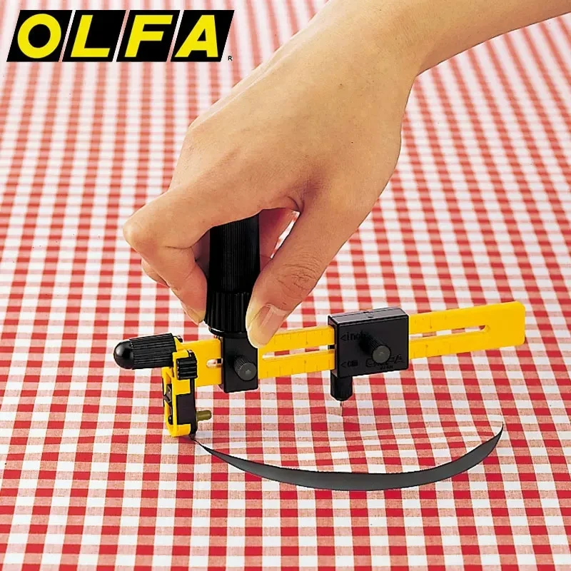 

Japan OLFA round stationery cutter CMP-1/DX with 10 pieces of COB-1 thin alloy steel blades, sharp and durable manual compass utility knife, used for: cutting paper, diameter 1~22cm hole opener, circle cutter