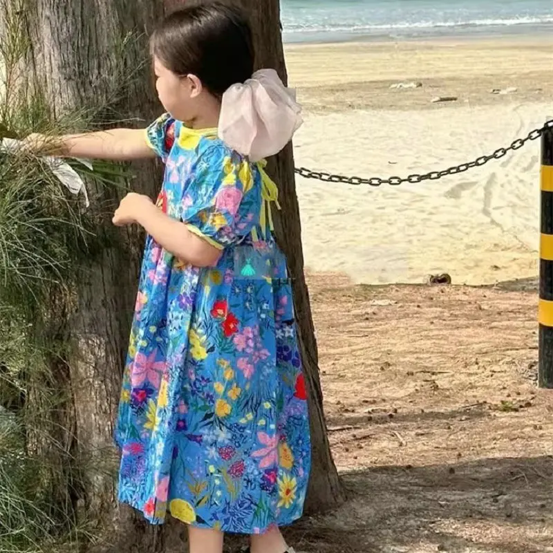Girls' Dress Children's Floral Contrast Short Sleeve Princess Dress Ropa De Niña Kids Dresses for Girls
Girls' Dress Children's Floral Contrast Short Sleeve Princess Dress Ropa De Niña Kids Dresses for Girls