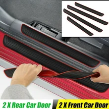 4Pcs/Set Universal Car Door Scuff Sill Cover Panel Step Protector Trim Black Rubber Car Auto Accessories 
4Pcs/Set Universal Car Door Scuff Sill Cover Panel Step Protector Trim Black Rubber Car Auto Accessories