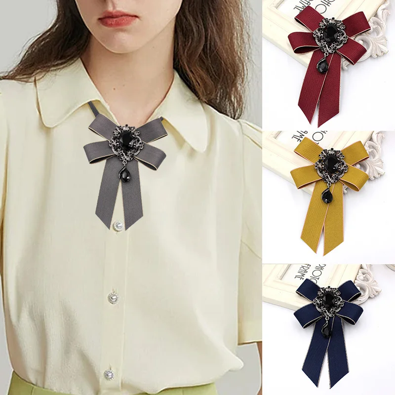 New Women Crystal Double Layer Polyester Collar Cravat Ribbon Bowtie Bow Tie Adjustable Ribbon Bowtie Shirt Accessories
New Women Crystal Double Layer Polyester Collar Cravat Ribbon Bowtie Bow Tie Adjustable Ribbon Bowtie Shirt Accessories