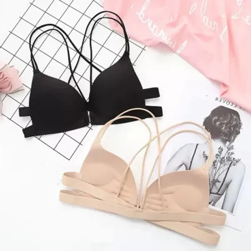 Explosive New Non-underwire Thin Front Button Push-up Bra Cover Cross Back Thin Belt Sexy Trackless Underwear
Explosive New Non-underwire Thin Front Button Push-up Bra Cover Cross Back Thin Belt Sexy Trackless Underwear