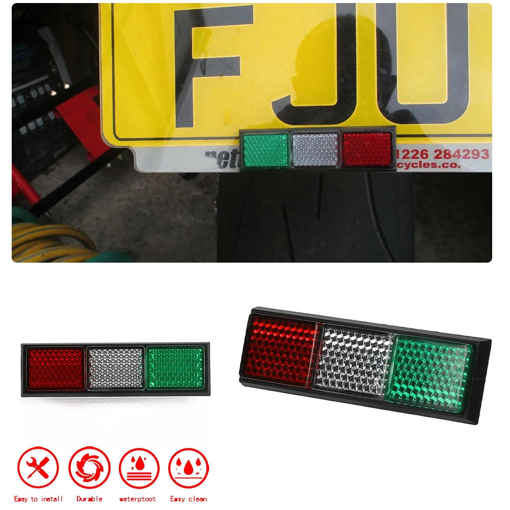 

Night Warning Strips Reflective Sticker Reflector On Number plate For Honda CBR1000RR CBR1000 CBR 1000 RR 1000RR 2017 - 2024