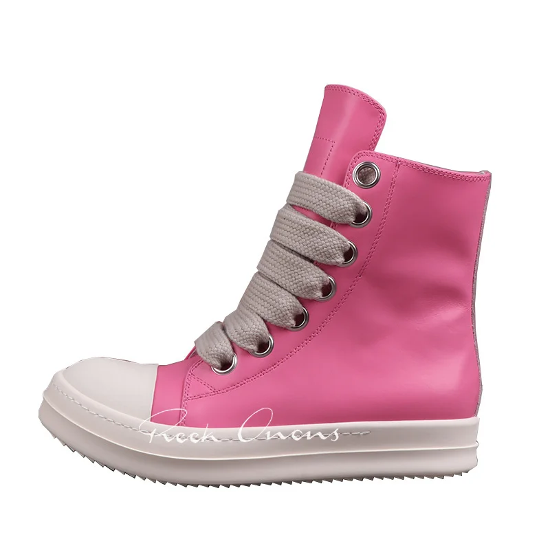 High Top Board Shoes Unisex Spring New Genuine Leather Material Round Toe Leisure Shoes Non-Slip Thick Bottom Lovers Loafers
High Top Board Shoes Unisex Spring New Genuine Leather Material Round Toe Leisure Shoes Non-Slip Thick Bottom Lovers Loafers