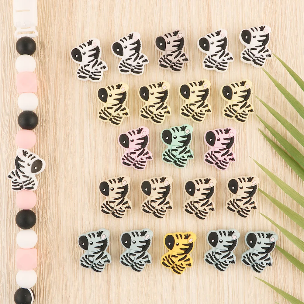 Kovict 50/100/200pcs Baby Silicone Beads Zebra Food Grade Animal Teether Baby Molar Toys DIY Pacifier Chain Jewelry Accessories
Kovict 50/100/200pcs Baby Silicone Beads Zebra Food Grade Animal Teether Baby Molar Toys DIY Pacifier Chain Jewelry Accessories