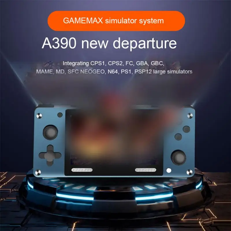 

A390 Video Game Console 4.0 Inch HD Screen Supports 12 Emulators 5000+ Games Gamemax System Support Wireless Gamepad Connection