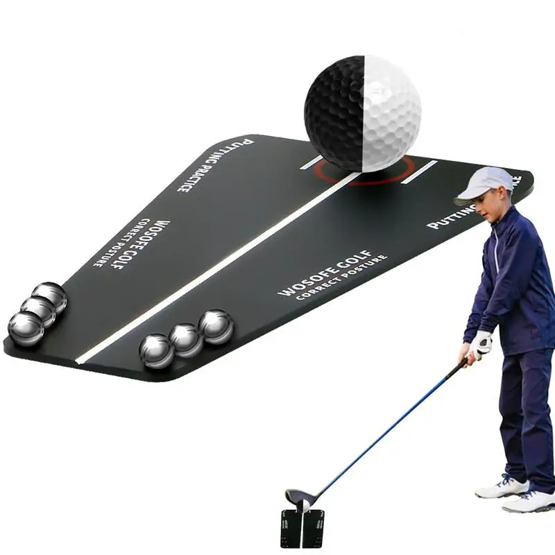 

Golf Putter Guide Track Board Aids Golf Training Balance Correction Aid Trajectory Calibration Board Swing Training Aids tool