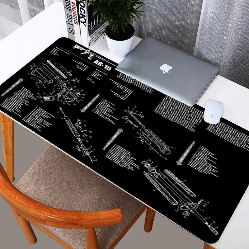 Фото Коврик для мыши Ar 15 Ak47 антискользящий Настольный коврик клавиатуры офиса и