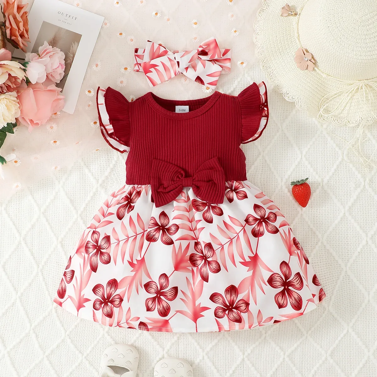 Dress for Kids 3-24 Months Style Fashion Lotus Leaf Sleeve Cute Floral Summer Princess Formal Dresses Ootd for Newborn Baby Girl
Dress for Kids 3-24 Months Style Fashion Lotus Leaf Sleeve Cute Floral Summer Princess Formal Dresses Ootd for Newborn Baby Girl