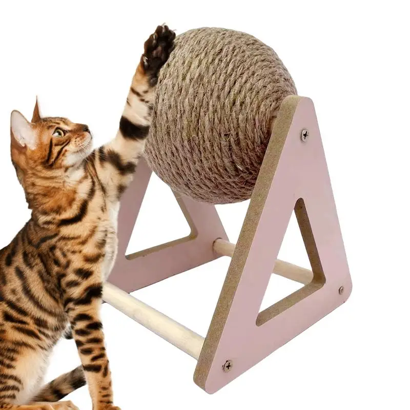 

Cat Scratching Ball Toy Rotatable Floor Ball Toy Cat Scratcher Reduce Boredom Indoor Cat Interactive Ball toys accessories