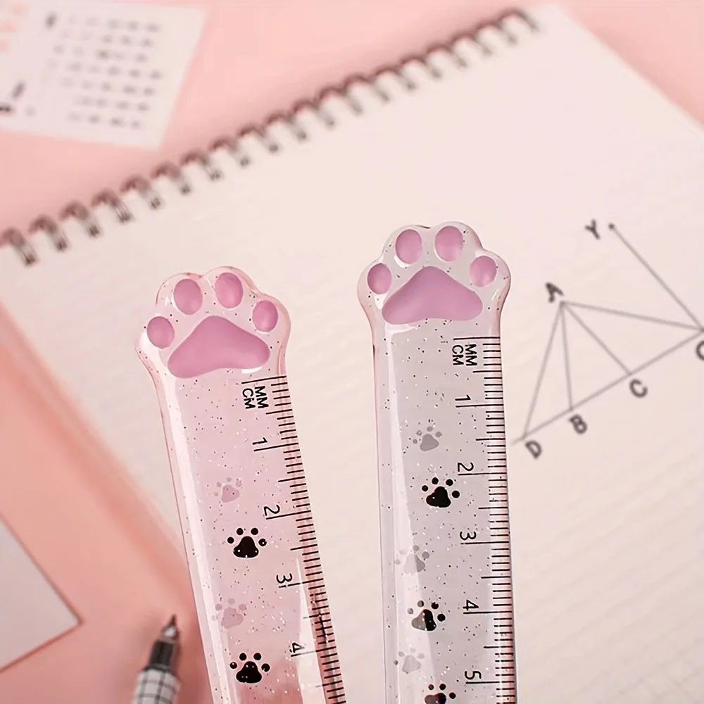 

MOHAMM 1pc Random Cat Claw Ruler for Student Creative Stationery Measuring