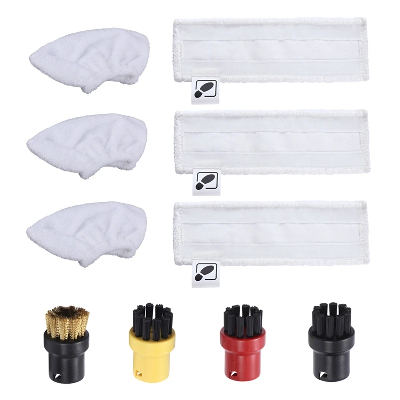 

9X Steam Mop Cloth Rag For Karcher Easyfix SC2 SC3 SC4 SC5 Steam Cleaner Microfibre Floor Clothes Pads Copper Brushes