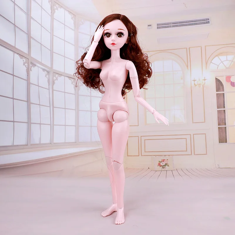 

New Wink 60cm Bjd Dolls 21 Movable Jointed Blink Eyes Doll Female Naked Nuded 1/3 Body 3D Eyes Doll Toys for Girls Gift