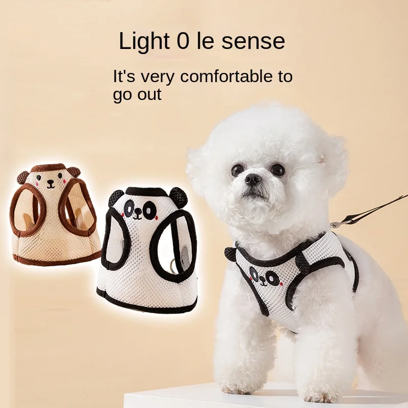 

Cute Dog Hand Holding Rope Chest Strap Small and Medium-Sized Dogs Teddy Bichon Pomeranian Dog Leash Vest Pet Outing Supplies