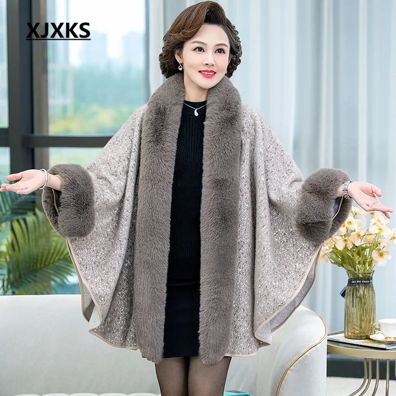 XJXKS 2022 Winter New Thickened Warm Soft Shawl Women's Irregular Wool Sweater Temperament Hundred Cardigan Cape
XJXKS 2022 Winter New Thickened Warm Soft Shawl Women's Irregular Wool Sweater Temperament Hundred Cardigan Cape