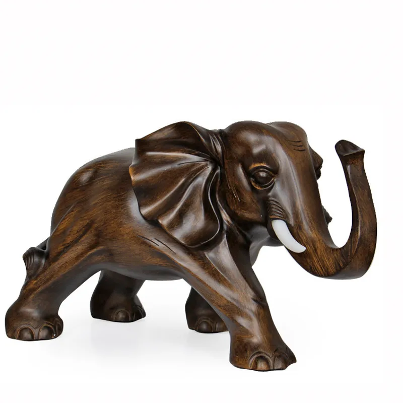

VINTAGE LUCKY ELEPHANT STATUE AND SCULPTURE HOME DECORATION SCULPTURE RESIN CRAFTS OFFICE LIVING ROOM FENG SHUI ELEPHANT GIFT