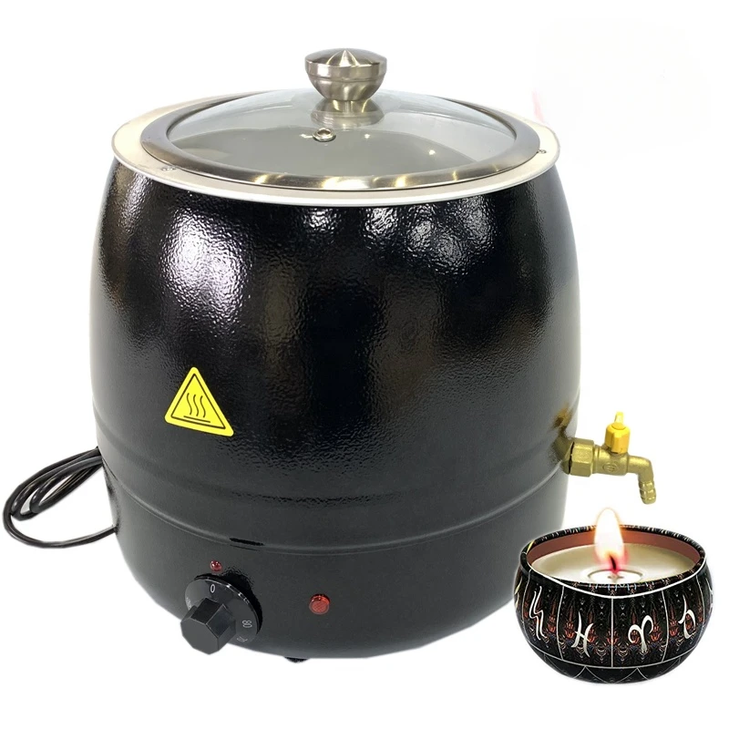

Black Color Large Size Stainless Steel Candle Making Kit Machine Electric Melting Candle Wax Melter