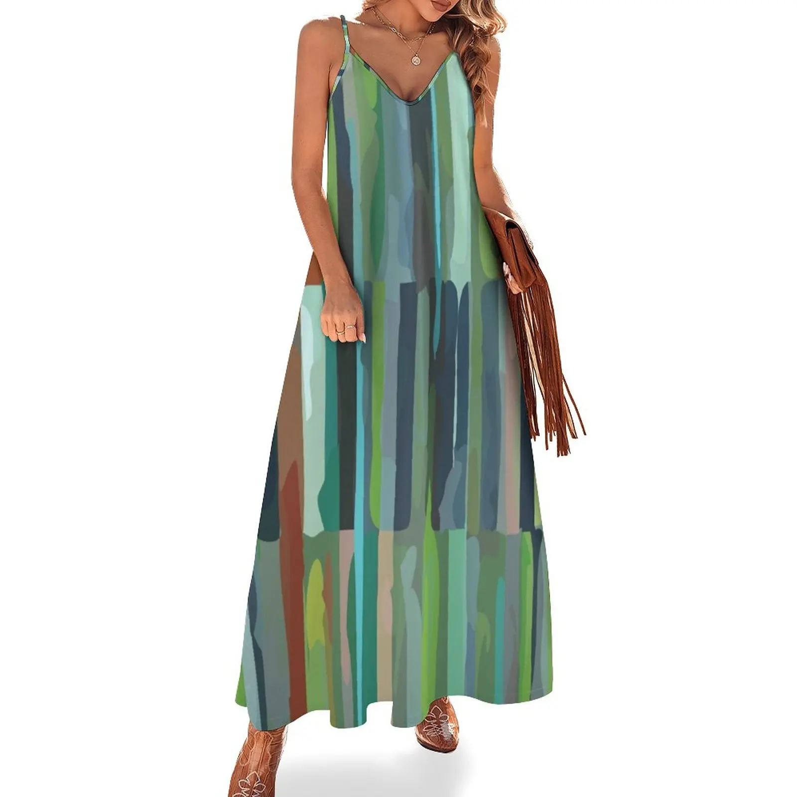 Green Etchnic Scandinavian Vertical Line Sleeveless Dress summer dresses Aesthetic clothing women's evening dresses 2024
Green Etchnic Scandinavian Vertical Line Sleeveless Dress summer dresses Aesthetic clothing women's evening dresses 2024