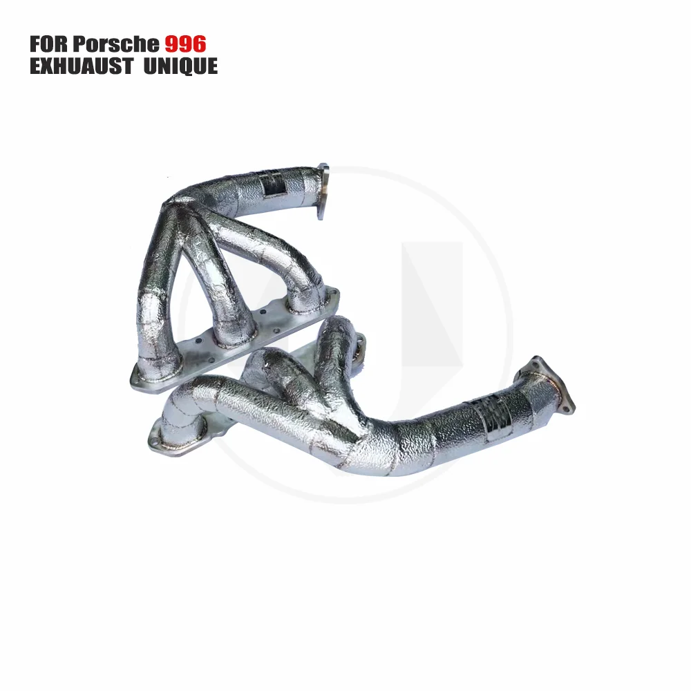 

UNIQUE Exhaust System High Flow Performance Downpipe for porsche 996 2004~2006 With Heat Shield OPF Middle Pipe