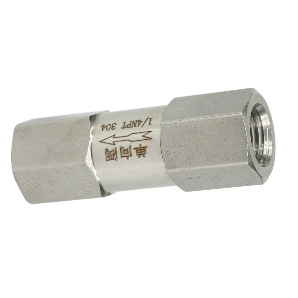 1pc 1/4" NPT Female To Male Thread Check Valve Black Silver Stainless Steel Non-Return Needle Valve Pipe Hardware Accessories
1pc 1/4" NPT Female To Male Thread Check Valve Black Silver Stainless Steel Non-Return Needle Valve Pipe Hardware Accessories