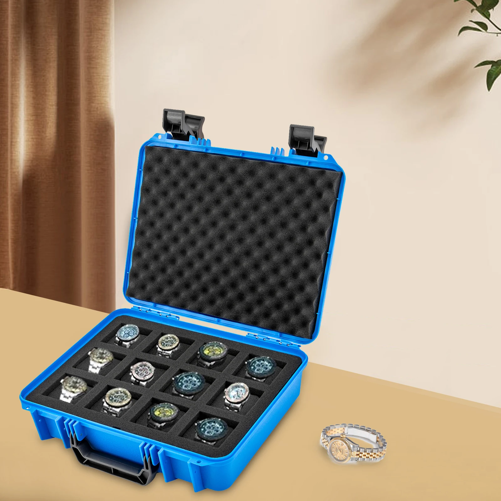 12 Slots Moisture-Proof Suitcase Display Storage Case Watch Box Display Tool For You Who Love Watches
12 Slots Moisture-Proof Suitcase Display Storage Case Watch Box Display Tool For You Who Love Watches