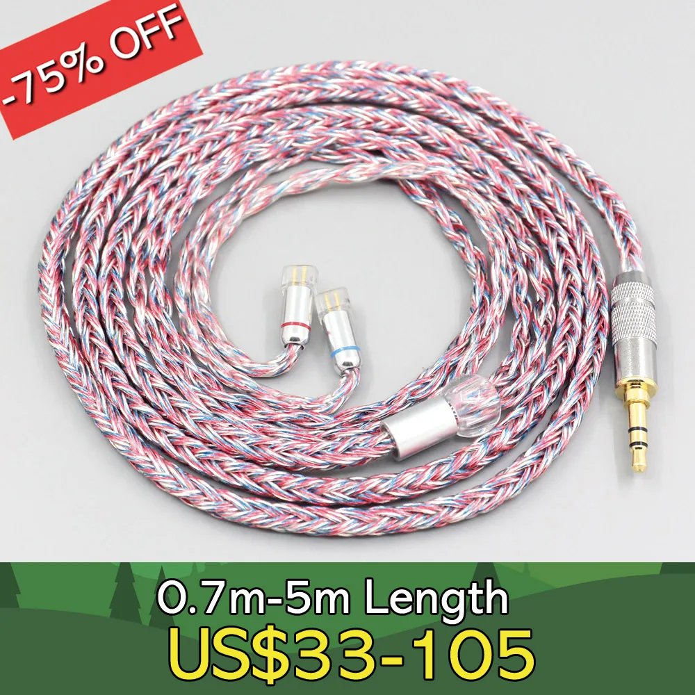 

16 Core Silver OCC OFC Mixed Braided Cable For UE11 UE18 pro QDC Gemini Gemini-S Anole V3-C V3-S V6-C Earphone LN007584