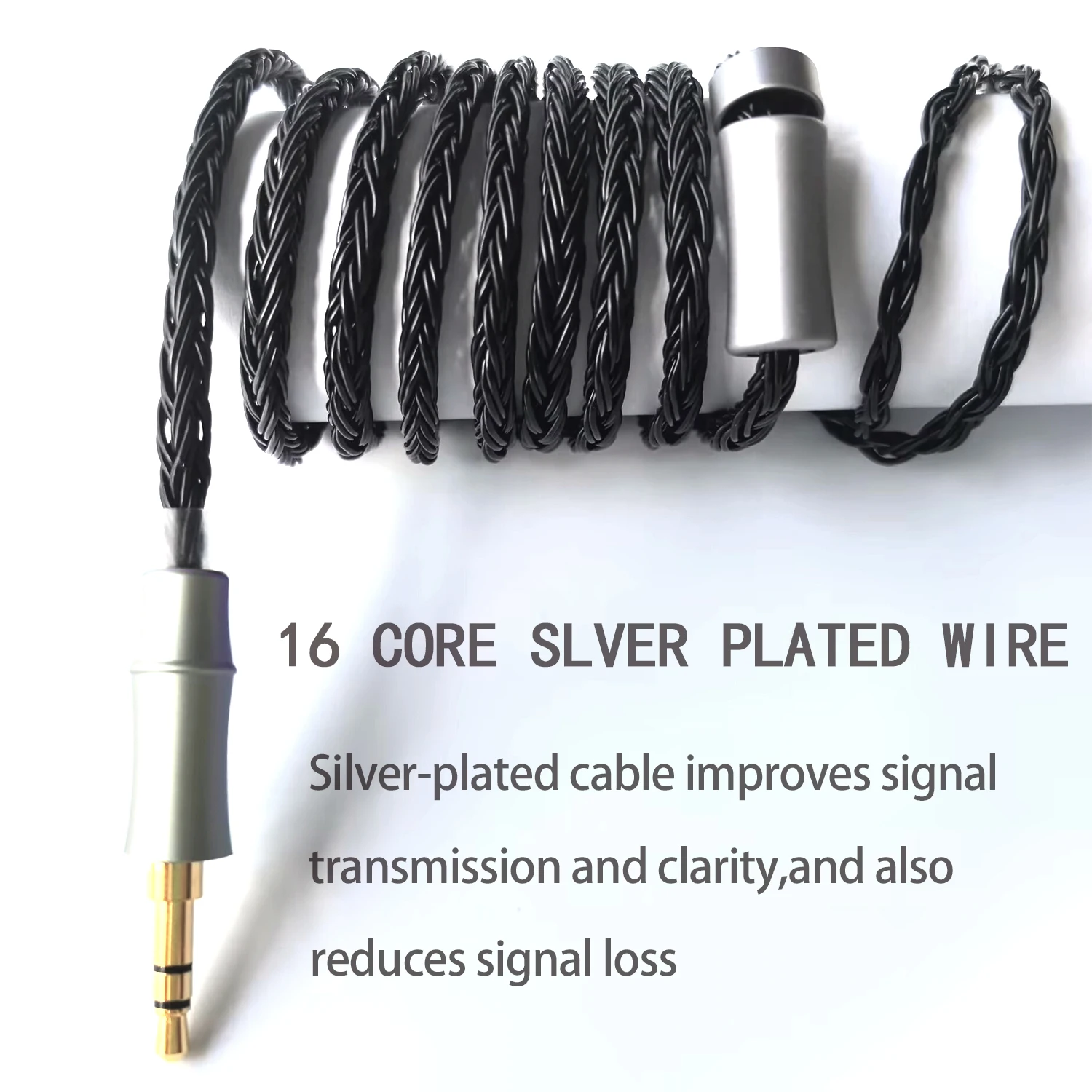 Earphone Cable 16 Core Silver-Plated Upgraded Cable With 3.5mm/4.4mm Plug 0.78 2PIN / QDC HIFI Replacement Headset Cord Earphone Cable 16 Core Silver-Plated Upgraded Cable With 3.5mm/4.4mm Plug 0.78 2PIN / QDC HIFI Replacement Headset Cord