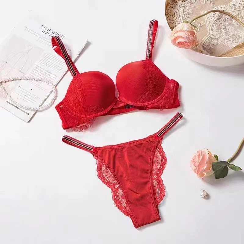 

Bra Set Woman's Lingerie Set VICTORIA’S Style Five colours available Includes bra and panties Size: 34B 34C 36B 36C 38B 38C