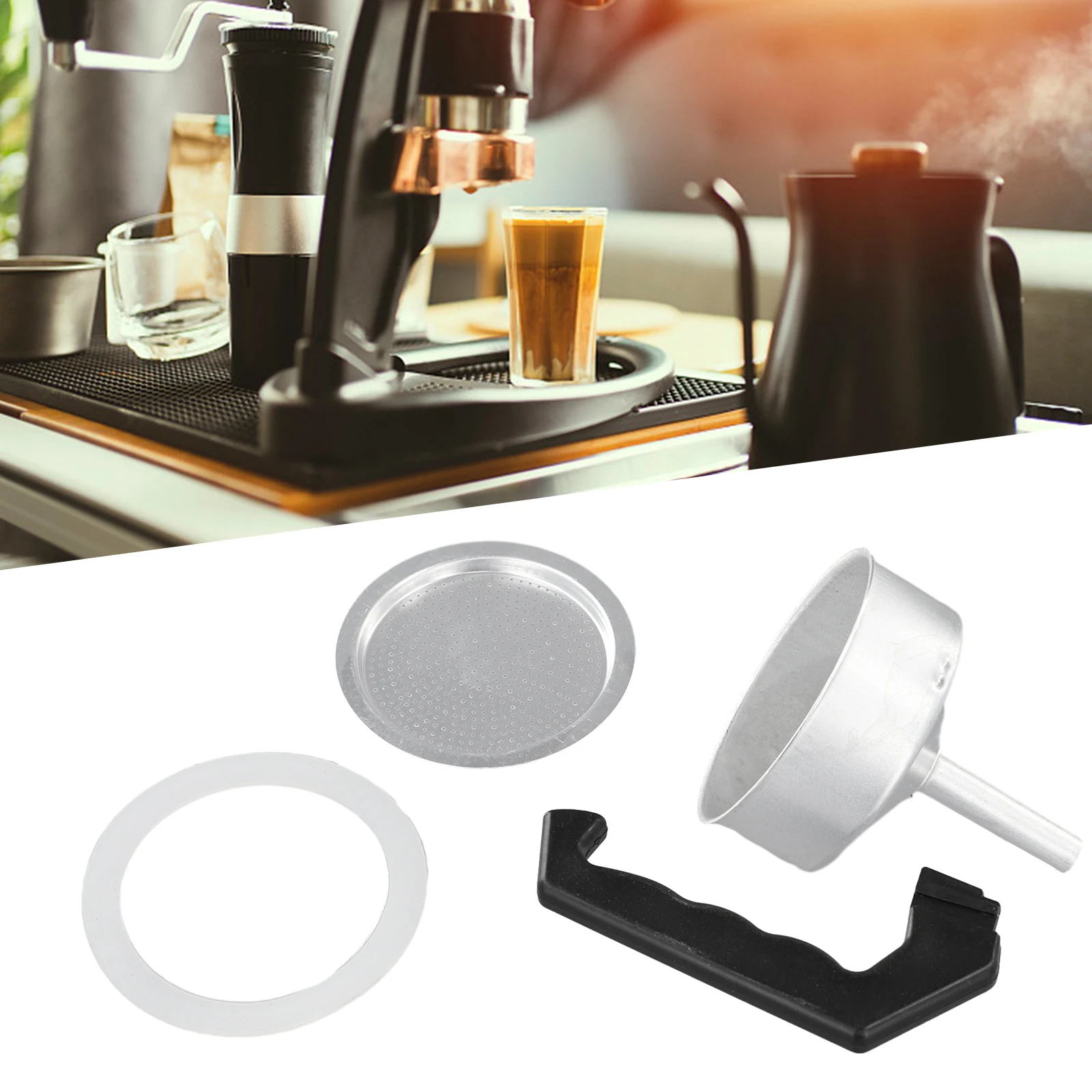 Espresso Coffee Moka Pot Replacement Parts For 1/3/6/9/12 Cups Moka Pot Handle Gasket Seal Funnel Filter Accessories
Espresso Coffee Moka Pot Replacement Parts For 1/3/6/9/12 Cups Moka Pot Handle Gasket Seal Funnel Filter Accessories