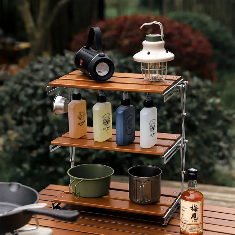 Outdoor Camping Multi-Layer Solid Wood Desktop Folding Storage Rack Camping Portable Multi-Functional Picnic Storage Rack
Outdoor Camping Multi-Layer Solid Wood Desktop Folding Storage Rack Camping Portable Multi-Functional Picnic Storage Rack