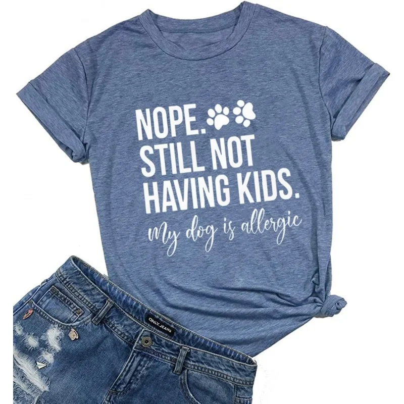 My Dog is Allergic Women's T-Shirt Dog Lover Shirt Dog Mom Short Sleeve Fun Love Pet Print Top
My Dog is Allergic Women's T-Shirt Dog Lover Shirt Dog Mom Short Sleeve Fun Love Pet Print Top