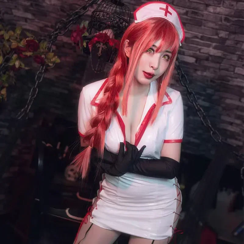 Chainsaw Man Makima Cosplay Costume Nurse Uniform Women Sexy Nurse Artificial PU Leather Dresses Cap Halloween Costumes Clothing
Chainsaw Man Makima Cosplay Costume Nurse Uniform Women Sexy Nurse Artificial PU Leather Dresses Cap Halloween Costumes Clothing