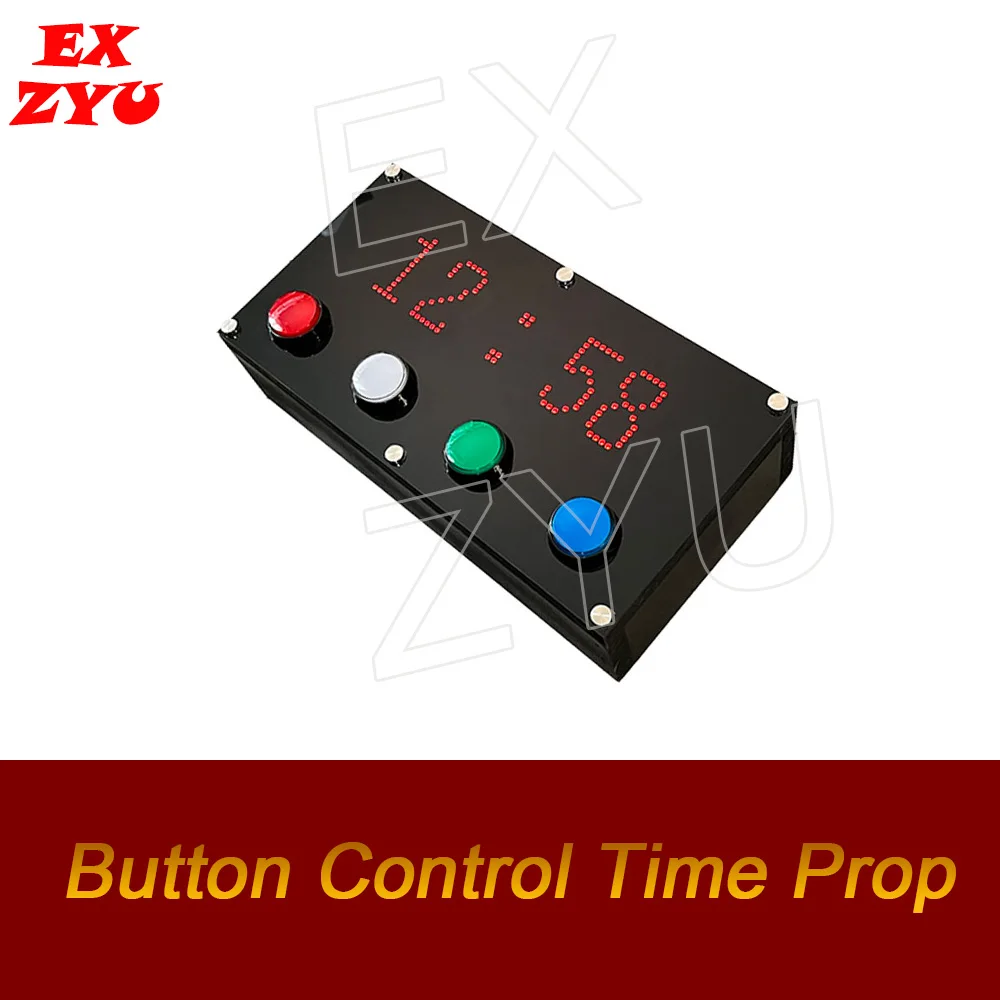 

Buttons control time Prop EXZYU Escape room Press buttons to show correct time digits to unlock real life chamber game